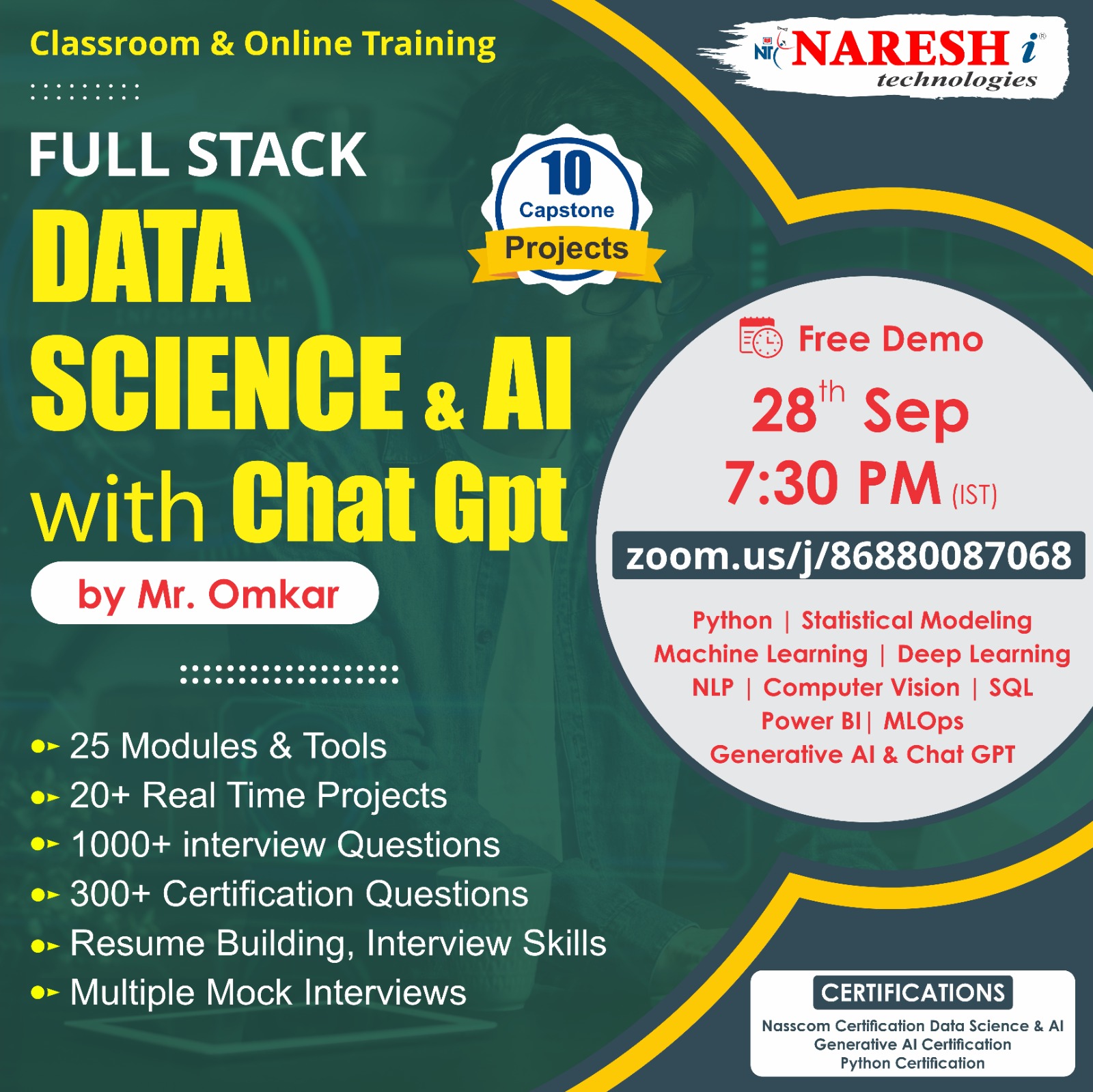 Free Demo On Full Stack Data Science & AI - Naresh IT,Hyderabad,Educational & Institute,Tuition & Tutors,77traders